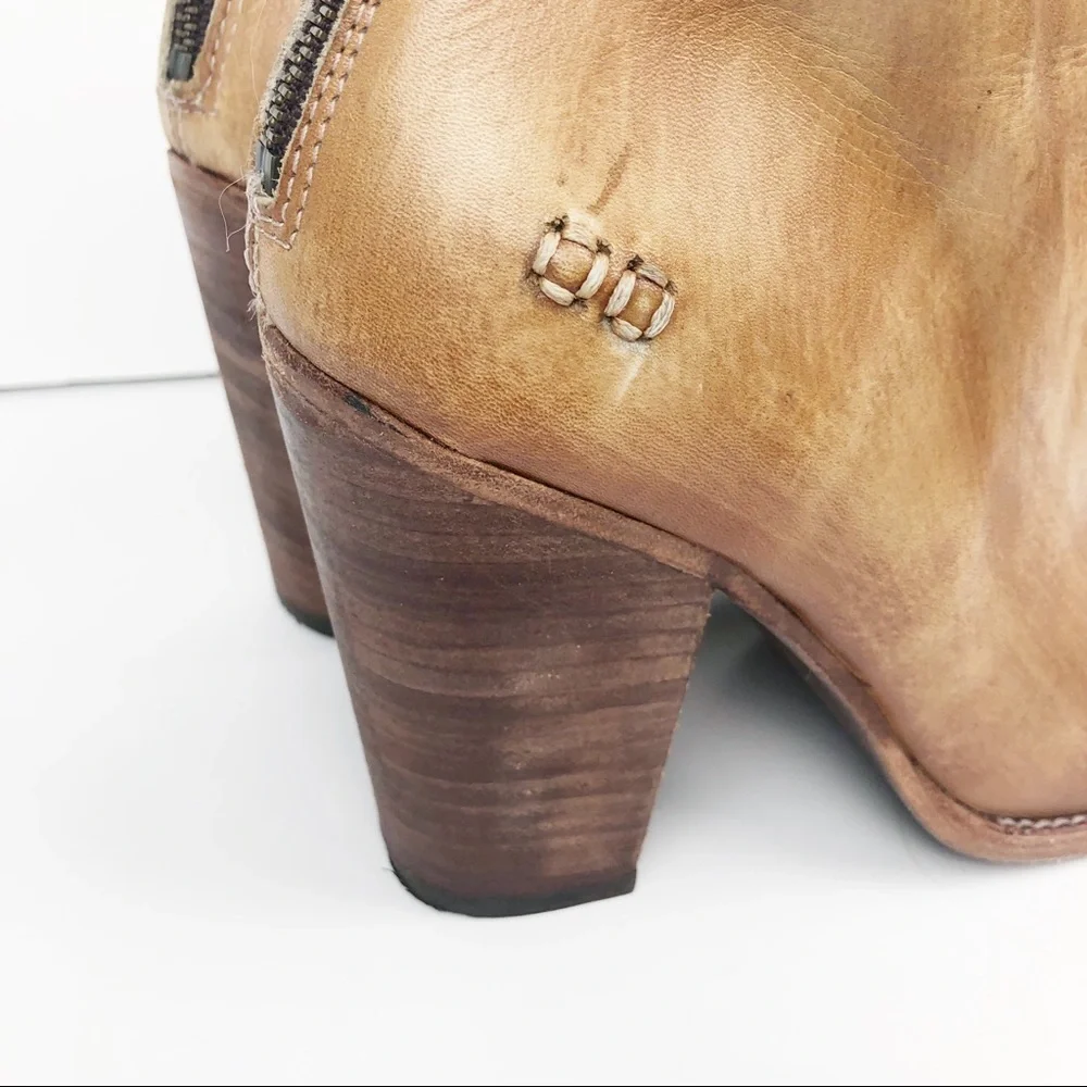 Bed Stu Onset Leather Peeptoe Booties - Picture 5 of 13